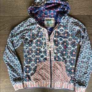 Billabong Reversible Paisley Zip Up Hoodie